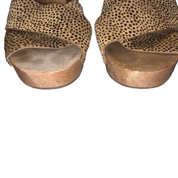 MADEWELL Johanna Criss Cross Clog Sandal in Spotted Calf Hair size 6.5 - Picture 5 of 8